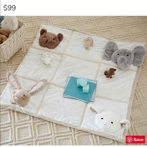 Pottery Barn PB Baby Animal Plush Play Mat
